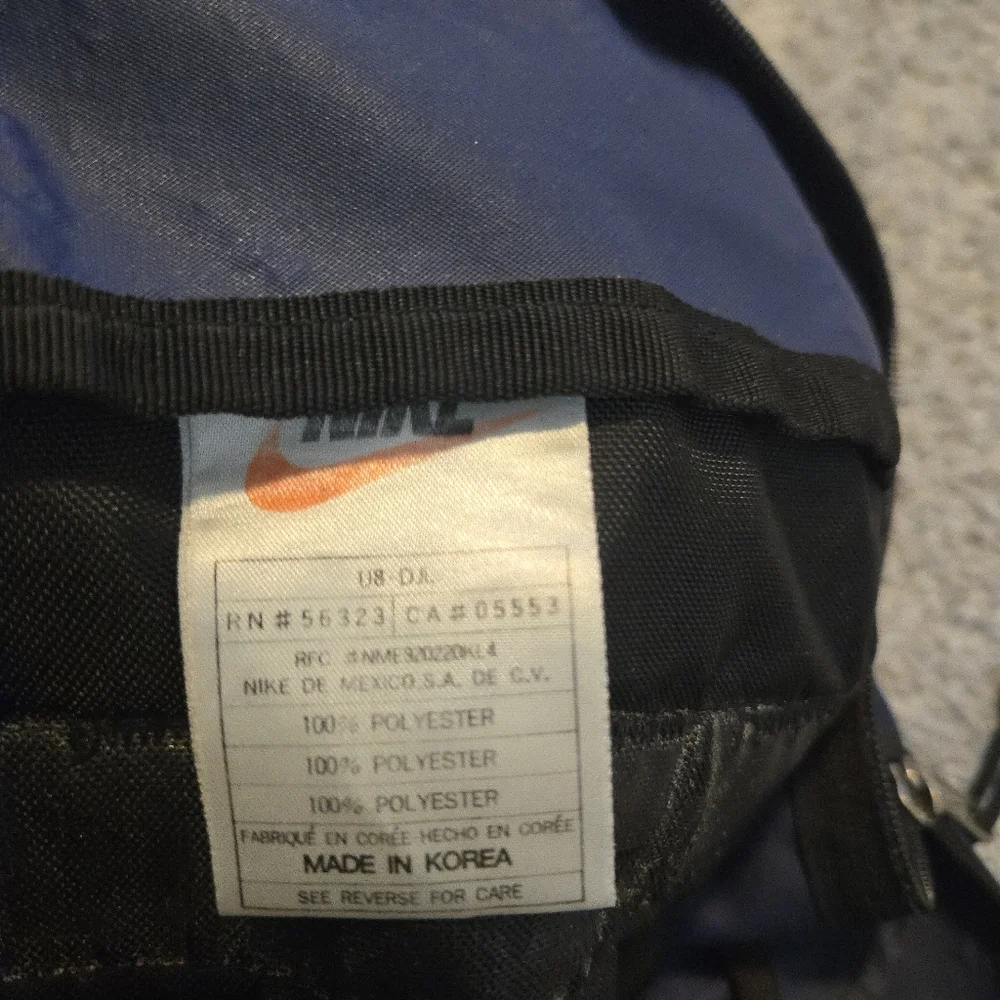 VTG Nike 90s Navy Blue Backpack – Made in Korea – Gorpcore Retro Y2K